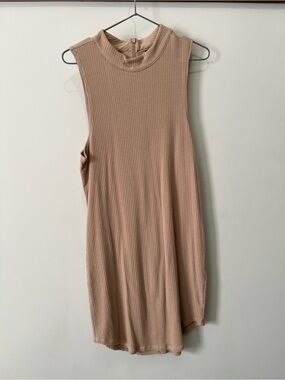Gentle Gawn Ribbed High Neck Fitted Dress